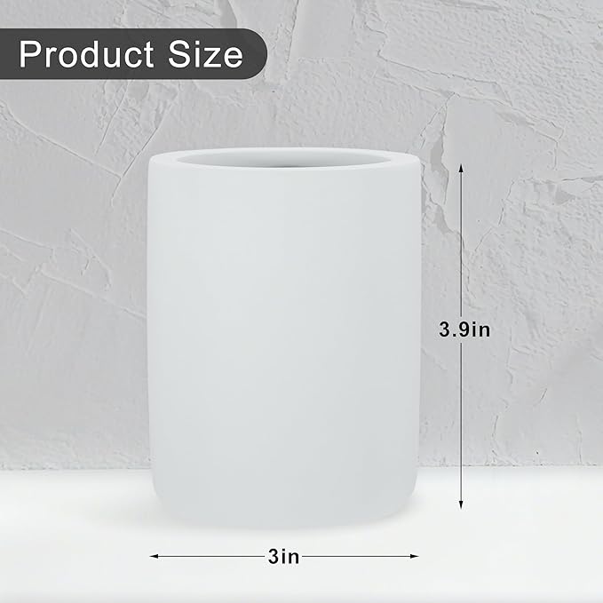 Toothbrush Holder, Diatomite Bathroom Organizer, Toothbrush & Toothpaste Holder Cup, Vanity Storage Solution for Bathrooms, Light Grey, 1Pc