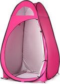 Pop Up Privacy Shower Tent,Portable Outdoor Bathroom Toilet Changing Dressing Room,Instant Rain Shelter for Camping & Beach,Lightweight & Sturdy, Easy Set Up, Foldable, with Carry Bag (Pink)