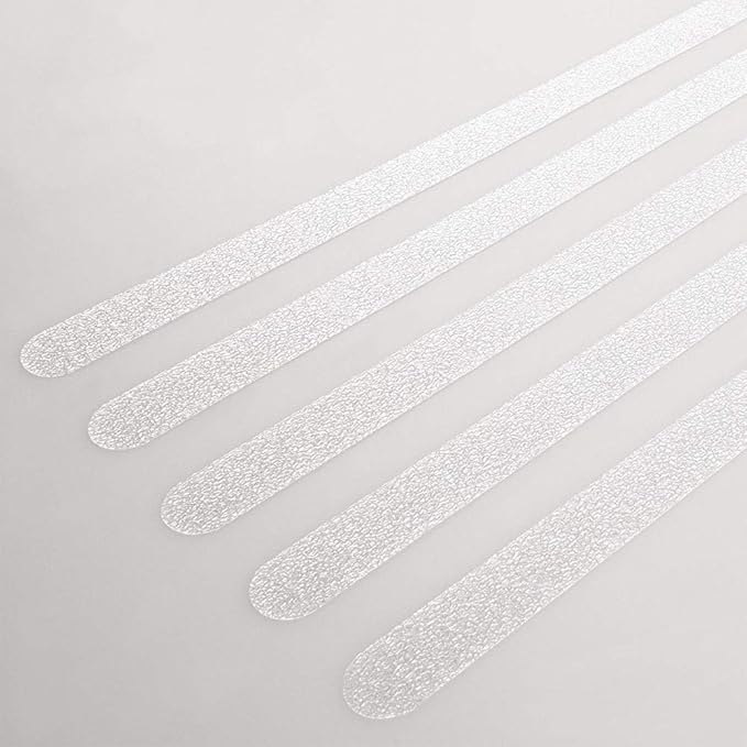 Non Slip Bath Stickers 18pcs, Safety Shower Treads Strips, Bathtub Anti-Slip Stickers, Anti Skid Tape for Shower,Tub, Steps 15Inch by 0.8Inch,Clear