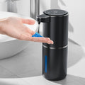 Automatic Soap Dispenser Touchless, 4-Level Adjustable 1200mAh, 12.8oz/380ml Wall or Countertop Mounted, Modern Electric Hand Soap Dispenser for Kitchen, Bathroom, Kids & Family - Black
