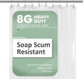 54x78 Inch Stall Shower Curtain/Liner 8G Heavy Duty Clear PEVA, 3 Bottom Magnets, Waterproof, PVC Free, Metal Grommets