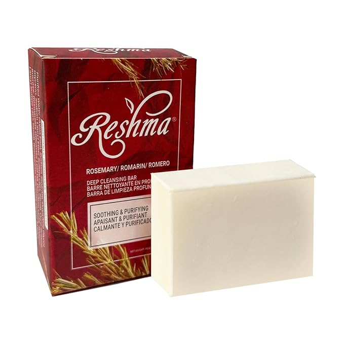 Reshma Beauty Rosemary Soap, Infused with Rosemary Oil and Olive Oil, Anti-Aging Face & Body Soap Bar, Suitable for Normal to Dry Skin, Calming and Rejuvenating, 5.5 oz, Pack of 1