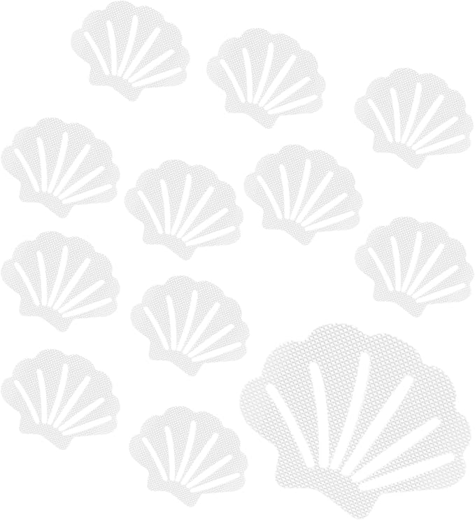 Clear Bathtub Stickers Non Slip, Shell Shaped Tubs Safety Shower Treads, Adhesive Sticker for Bathroom Bathtub, Shower Floor(30Pcs)
