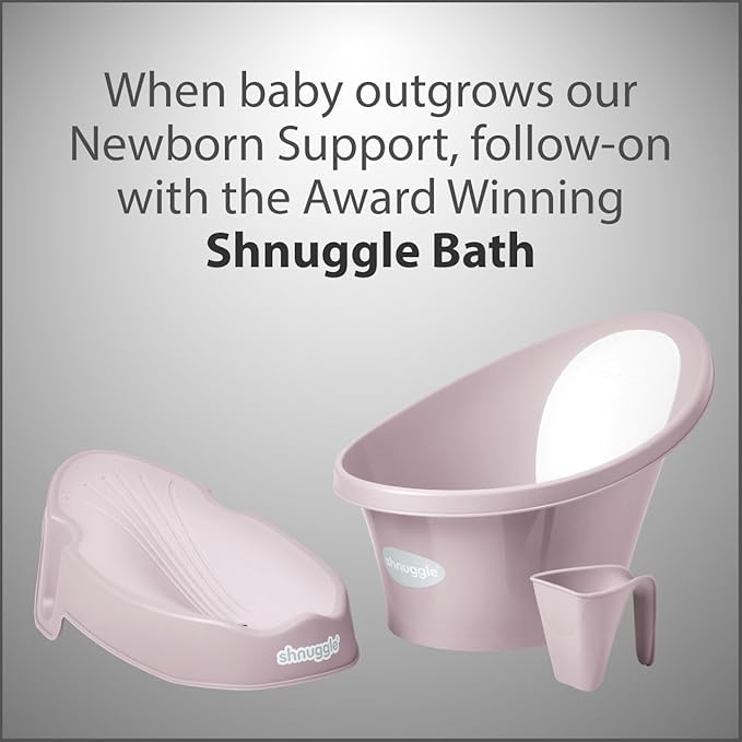 Shnuggle | Newborn Baby Bath Support | Ergonomic Soft-Touch Seat | Lightweight Non-Slip Base | Compact | Perfect for Babies up to 6 Months