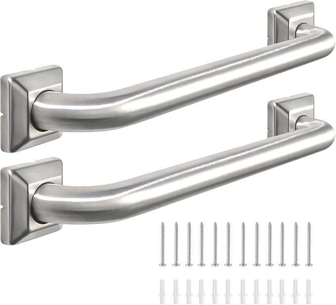 Bathroom Grab Bars Stainless Steel Handrail ADA Compliant 500lbs bathtubs and Showers Toilet Handle Safety for Handicap, Elderly, Disabled, Injury (24inches 2 Pack)