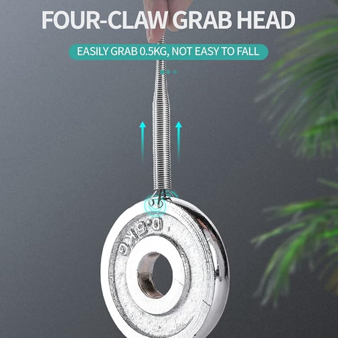 63 inch Drain Clog Remover Flexible Snake Sink Hair Cleaner Toilet Shower Drain Hair Catcher Extra Strength Grabber Claw Pick Up Reacher Tool With 4 Claws For Bathroom Bathtub + Silicone Sink Strainer
