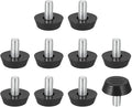 PATIKIL 10 Pcs M6 x 12mm Thread Adjustable Furniture Levelers, Furniture Feet Levelers Screw on Steel Screw in Threaded Leveling Feet Glides for Table Chair Cabinet Patio Legs