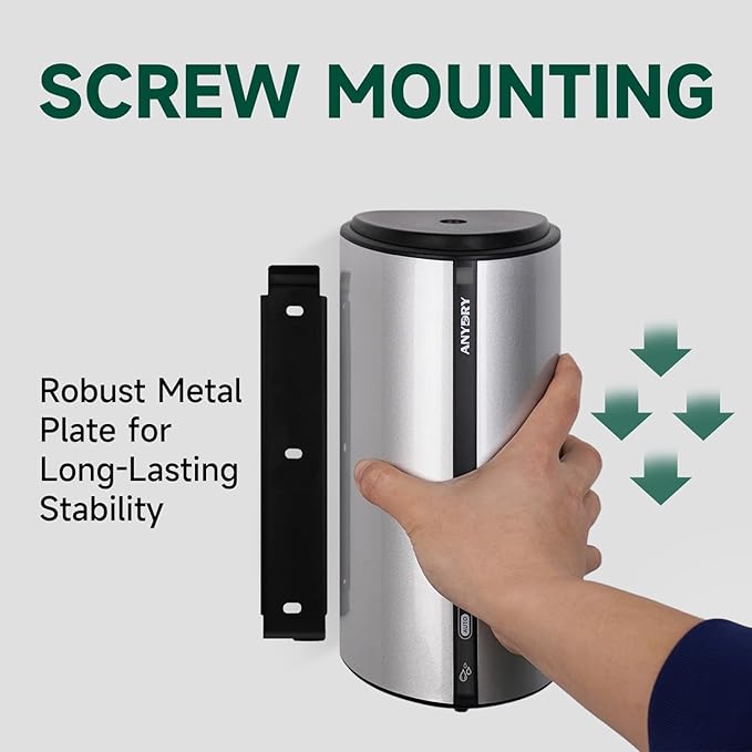 29fl.oz/850ml Commercial Automatic Liquid Soap Dispenser Wall-Mounted Large Capacity Model AD1209 Silver