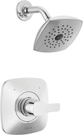 Delta Modern 14 Series Shower Faucet Set, Chrome Shower Head and Handle Set, Valve Trim Kit, Chrome T142339-PP (Valve Not Included)