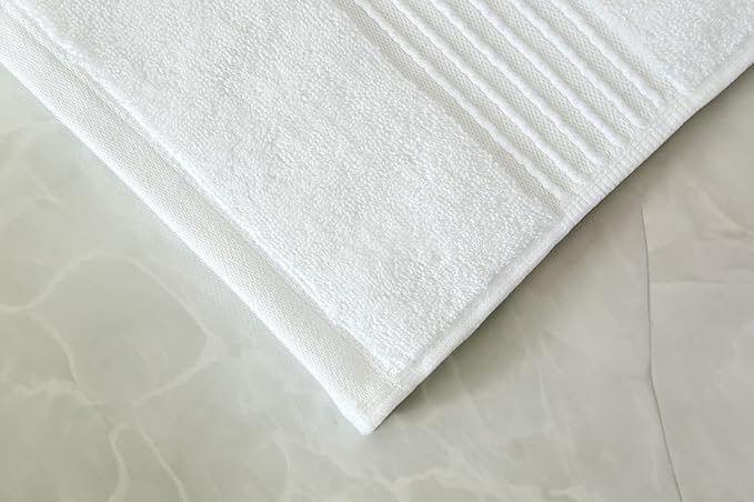 Milara Turkish Super-Plush Bath Towels Set 2-Piece | Premium Cotton Bath Towel Set Absorbent, Durable with Hanging Loops | White Color Turkish Bath Towels, (27 x 54 Inches)