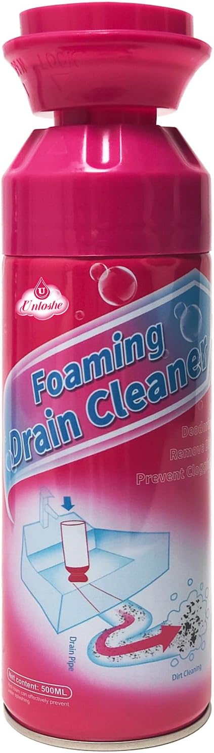 Drain Cleaner, Foaming Drain Cleaner and Deodorizer, Drains Clog Remover for Bathroom Sinks, Washbasin, Tubs (1 PCS)