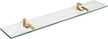 Spancraft Glass M-4.75x27-Brushed Bronze Monarch Glass Shelf, Brushed Bronze, 4.75" x 27"