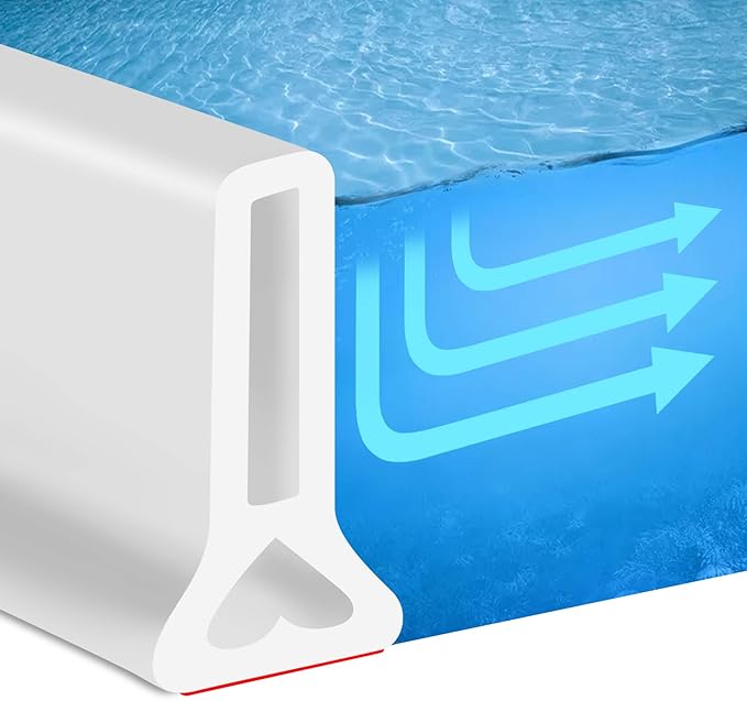 39 Inch Shower Threshold Water Dam Collapsible Bath Shower Barrier Water Stopper Retention System Dry and Wet Separation for Bathroom Kitchen and More (3.3ft)