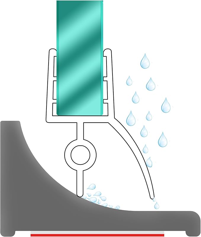 67Inch Shower Threshold Water Dam, Self-Adhesive Silicone Shower Barrier Water Stopper Shower Door Bottom Seal Strip Shower Splash Guard for Bathroom Kitchen Bathtub