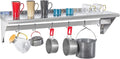 Hally Stainless Steel Shelf with 6 Hooks 14" x 48" Wall Mounted Pot Rack 350lb, NSF Commercial Floating Shelving for Storage Hanging Pots, Pans, cookware in Restaurant, Kitchen, Home and Hotel
