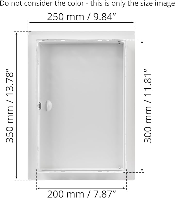 8 x 12 Inch White Access Panel – Metal Rectangular Wall & Ceiling Access Door for Plumbing Electrical HVAC – Easy Install Indoor Panel for Drywall, Home Improvement and Maintenance