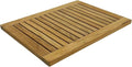 StrongTek 24 inch Teak Shower Mat, Water-Resistant, Non-Slip, Easy-to-Clean Bath Mat for Safety and Durability, Ideal for Bathrooms, Saunas, Spas, and Outdoor Use