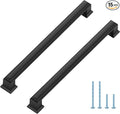 Ravinte Hardware 15 Pack Matte Black Cabinet Pulls, 7-1/2 Inch (192mm) Hole Center Zinc Alloy Drawer Handles for Kitchen Cabinets, Cupboards, Dressers, Square Solid Metal Hardware