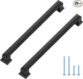 Ravinte Hardware 20 Pack Matte Black Cabinet Pulls, 7-1/2 Inch (192mm) Hole Center Zinc Alloy Drawer Handles for Kitchen Cabinets, Cupboards, Dressers, Square Solid Metal Hardware