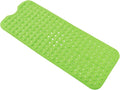 Anti-Slip Bathtub Shower mat, 39.3×15.7 inch（Approximately 100 × 40cm） Soft Oversized Machine Washable Non-Slip Bathtub mat with Drainage Holes, Bathroom Floor Suction Cup.（1-Opaque Pea Green）