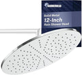 HammerHead Showers® Solid Metal 12 Inch Rainfall Shower Head, Large Rain Shower Head, 2.5 GPM High Flow Shower Head Optimized for Pressure, Wall-Mounted or Ceiling Rain Shower Head, Chrome
