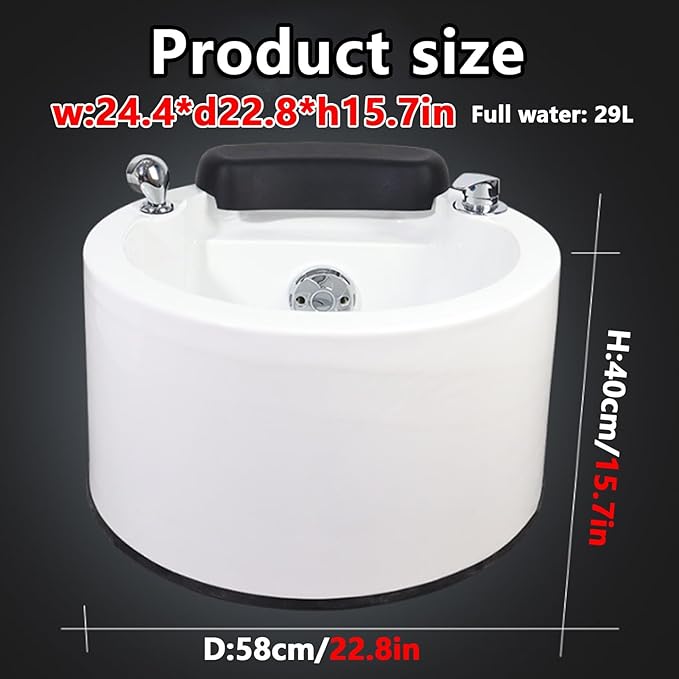 Pedicure Foot Spa,Foot Massager Acrylic Massage Footbath with Automatic Water Pump,Feet spa Tub Colorful Light Surfing Hot and Cold Adjustment,Portable Pedicure Bowl, Soak tub Bath Basin