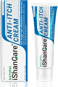 ishancare Anti Itch Soothing Cream Extra Strength Skin Itch Relief Ointment, for Full Body Itching Caused by Seasonal Changes, Dermatitis, Eczema, Rash, Psoriasis, Hives, Bites, Poison Ivy, 1.76 oz