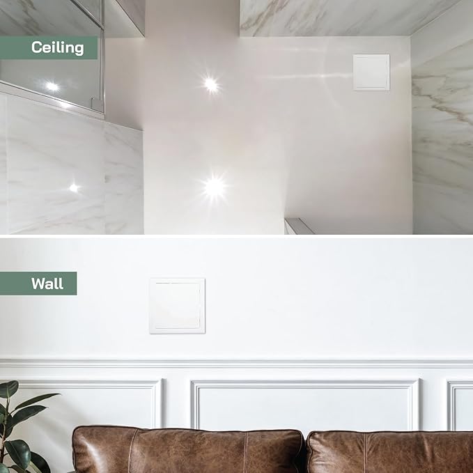 Vent Systems 8'' x 8'' Inch White Metal Access Panel - Easy Access Doors - Access Panel for Drywall, Wall, Electrical and Plumbing Service Door