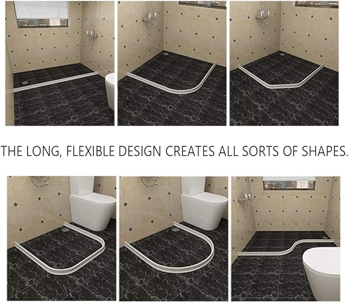 Duzzy 39 Inch Collapsible Shower Threshold Water Dam, Ideal for Wheelchair Accessible, Suitable for Accessibility ADA Handicap Showers