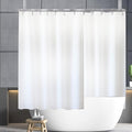YISURE White Clawfoot Tub Shower Curtain Liner 180x65 Inch, 360 Shower Curtain Short Length PEVA Wrap Around Bath Tub Curtain with 6 Bottom Magnets for Bathroom Freestanding Tub