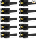Privacy Door Levers, 10 Pack Matte Black Door Handles Heavy Duty Bed and Bath Door Locks Interior Keyless Locksets, Reversible for Left Right Handed Doors
