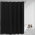 Black Plastic Shower Curtain Liner 60W x 72H Inches,PEVA Shower Liner for Bathtubs Waterproof Bathroom Curtain with Weighted Stones