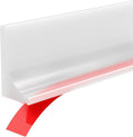 67" Shower Threshold Water Dam Silicone Shower Water Guard Collapsible Shower Door Bottom Seal Shower Splash Guard for Wet and Dry Separation