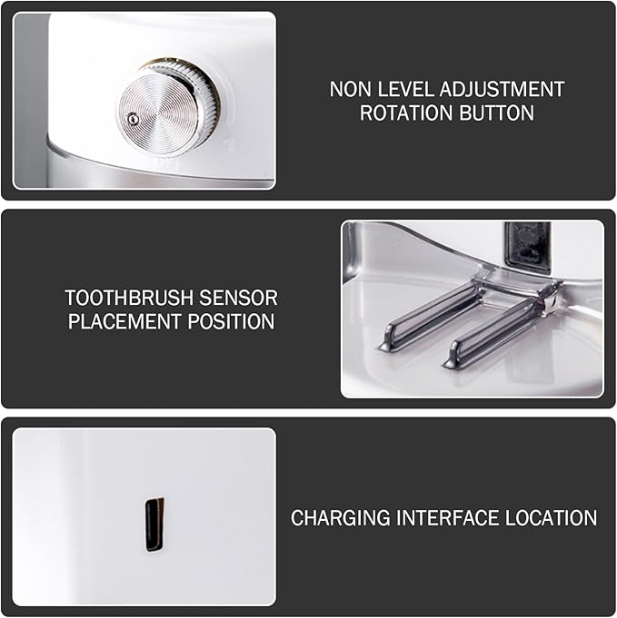 Automatic Toothpaste Dispenser, Smart Sensor Electric Toothpaste Dispenser Wall Mounted with Adjustable Output for Family Bathroom, Heimdekor