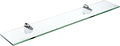 Spancraft Glass H-6x21-Chrome Heron Glass Shelf, Chrome, 6" x 21"
