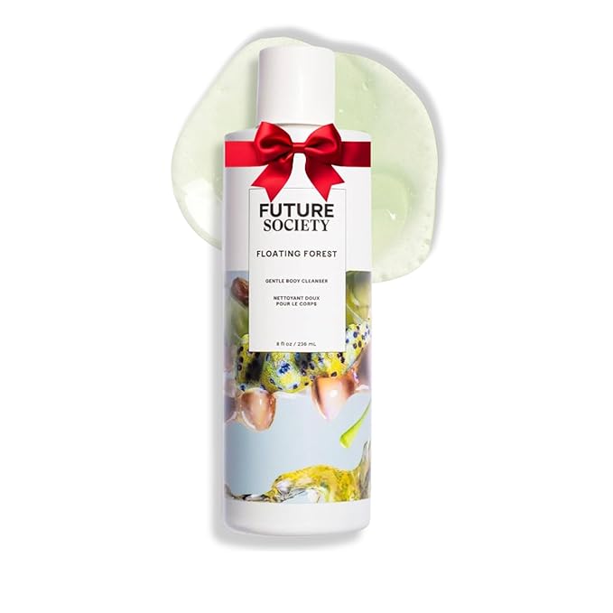 Future Society Floating Forest Body Wash - Luxury Aquatic Floral Scented Body Cleanser with Notes of Bergamot, Freesia & Musk - Gentle Moisturizing Cleanser - Scented Shower Gel - 8oz