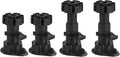 80x46mm(LxW) Adjustable Leveling Feet - 8Pack- Good for Furniture - Leveler Support Frame Replacement Legs - Black