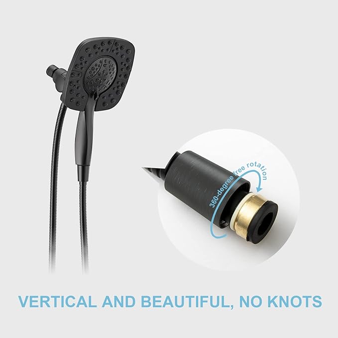 OFFO Shower Hose Oil Rubbed Bronze Kink Free Stainless Steel Shower Hose Attachment Electroplating Handheld Shower Head Hose Flex Hoses Extension with Brass Insert & Nut for Pet Bathing Cleaning 60 in