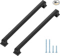 Ravinte Hardware 30 Pack Matte Black Cabinet Pulls, 8 Inch (204mm) Hole Center Zinc Alloy Drawer Handles for Kitchen Cabinets, Cupboards, Dressers, Square Solid Metal Hardware
