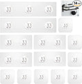 Shower Caddy Adhesive Replacement Hooks 14 Pack, Strong Transparent No Drilling Sticky Pads for Bathroom Shower Shelf Kitchen Rack Storage, Multi Size Adhesive Pads