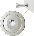 1/4" Thick SUS304 Tub Spout Cover Ring, Bathtub Faucet Surround Sealing Spacer Plate, Bath Shower Remodel Trim Faceplate Gasket (Chrome)
