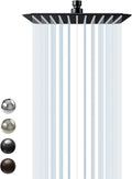 SR SUN RISE 10 Inch Rain Shower Head Matte Black 304 Stailess Steel High Pressure Rainfall Showerhead