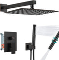 Aolemi Shower Faucet Set, High Pressure Shower System with 2-in-1 Handheld Sprayer, Wall Mount Fixture Combo with Rough-in Valve, 16 Inch Shower Head, Oil Rubbed Bronze