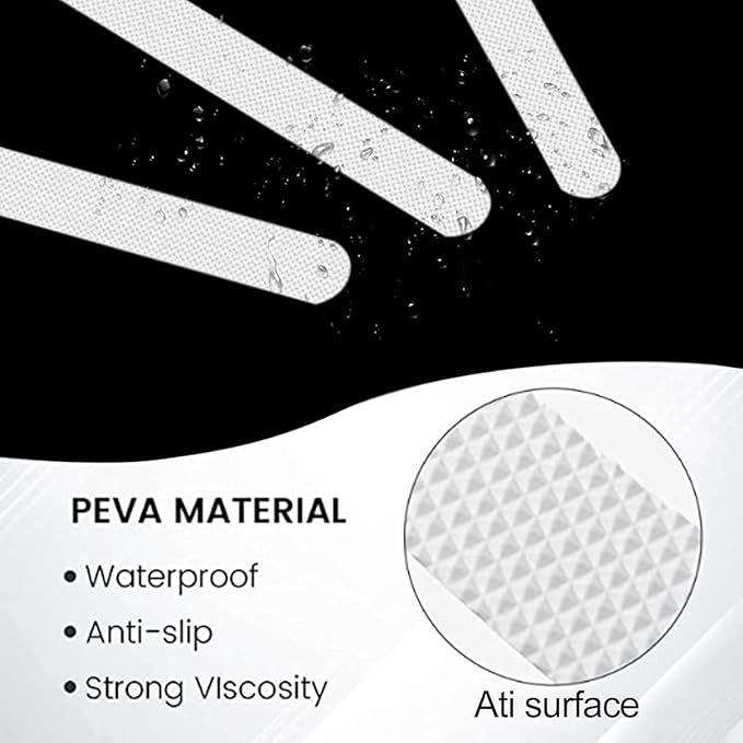 Anti Non Slip Bathtub Shower Stickers, Safety Bathtub Non Slip Stickers, Anti Skid Treads Tape for Shower,Tub,Steps, Floor-Strength Adhesive Grip Appliques for Baby,Senior,Adult 8 * 0.8In 24 pcs