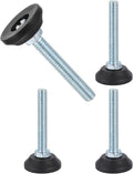 uxcell 5/16"-18 Thread Furniture Feet Levelers, 4Pcs 50mm l Adjustable Furniture Feet Screw in Threaded Leveling Leg Screw on Chair Foot Glides Leveling for Table Chair Cabinet Black