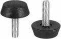 M6x20x25mm(DxLxOD) Screw on Furniture Glide Leveling Feet - 16Pack - Good for Furniture - Adjustable Thread Furniture Levelers - Black