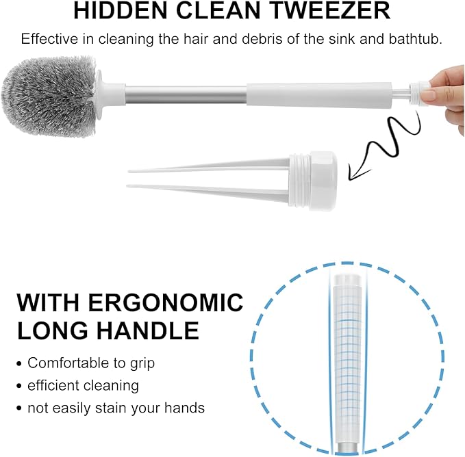 SetSail Toilet Brush and holder 3 Pack Toilet Bowl Brush and Holder Toilet Cleaner Brush with Nylon Bristles Ventilated Toilet Brushes for Bathroom with Holder for Toilet Scrubber Cleaning, Pure White