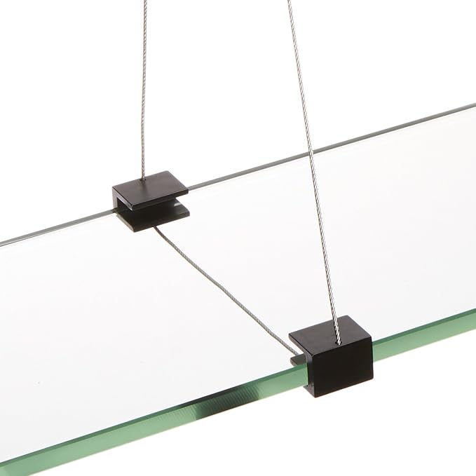 Spancraft Glass CR-4.75x30-Black Crane Glass Shelf, Black, 4.75" x 30"