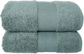 Hencely Luxury Hand Towel - Set of 2 (16x28 Inches) - Soft Turkish Cotton, Absorbent, Quick-Drying Face, Body, Kitchen, and Bathroom Towel (Hand Towels 2 Pack, Dark Green)