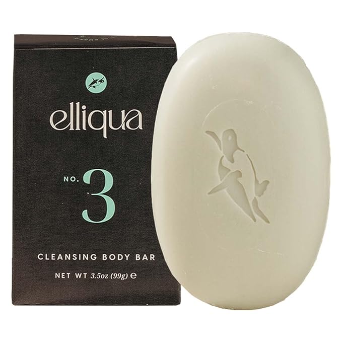 Elliqua Triple Milled Body Bar Soap – No.3 – Cucumber & Mint – Made in USA – Vegan, Plastic-Free, Natural, Eco-Friendly, Long-Lasting, Cruelty-Free – No Parabens or Sulfates